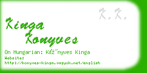 kinga konyves business card